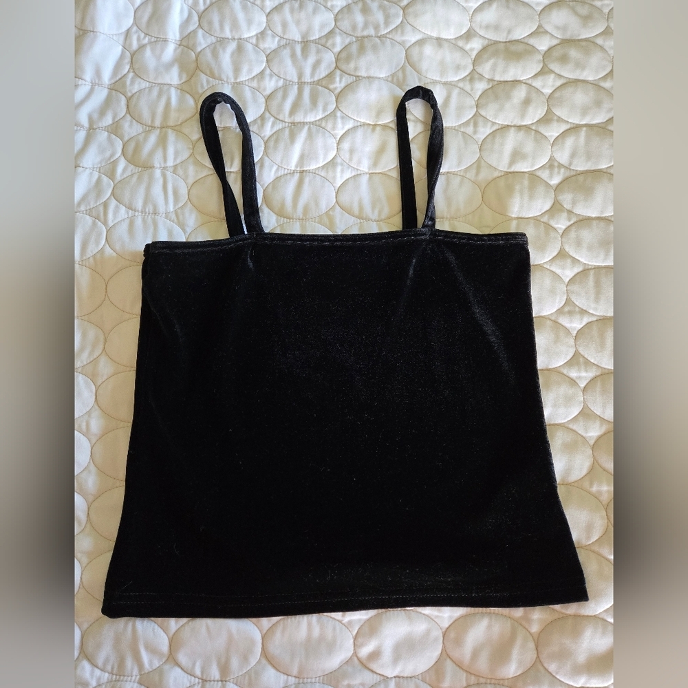 CRUSHED VELVET VINTAGE 90s Y2k Cami Slip Cropped Whimsigoth Witchy Tank Retro